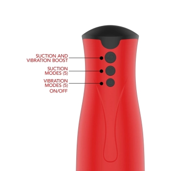 Masturbator z super ssaniem FUSION X Hidden Desire czerwony