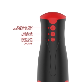 Masturbator wibrujący z ściskaniem Hidden Desire Fusion X czarny