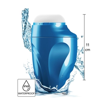 Masturbator Fusion X Aqua Bubble z wibracją niebieski