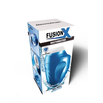 Masturbator Fusion X Aqua Bubble z wibracją niebieski
