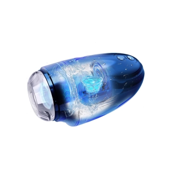 Masturbator Fusion X Aqua Bubble z wibracją niebieski