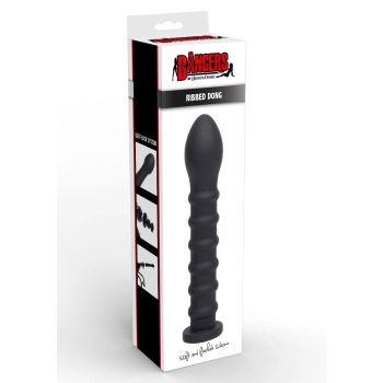 Ribbed Dong Easy-Lock 19 cm Black