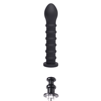 Ribbed Dong Easy-Lock 19 cm Black