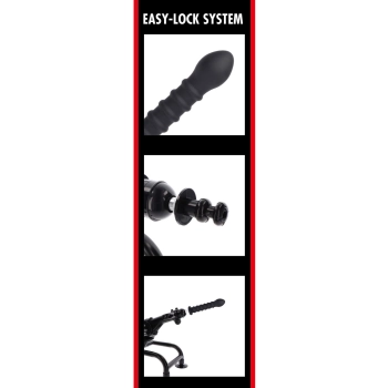 Ribbed Dong Easy-Lock 19 cm Black