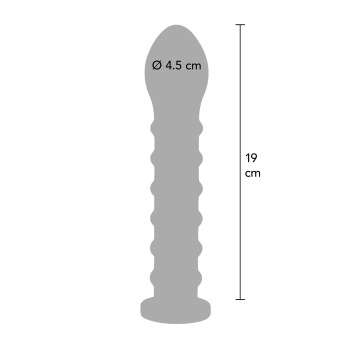 Ribbed Dong Easy-Lock 19 cm Black