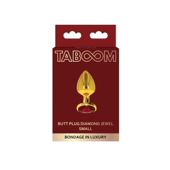 Korek analny z diamentem Taboom złoty 7 cm