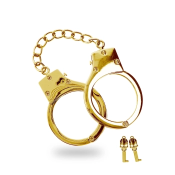 Gold Plated BDSM Handcuffs Gold