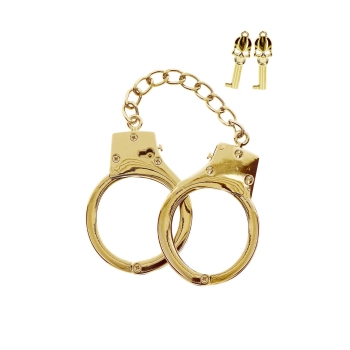 Gold Plated BDSM Handcuffs Gold