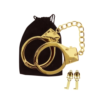 Gold Plated BDSM Handcuffs Gold