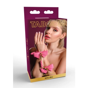 Kajdanki Taboom Malibu różowe PU 28 cm