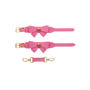 Kajdanki Taboom Malibu różowe PU 28 cm