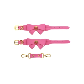 Kajdanki Taboom Malibu różowe PU 28 cm