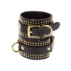 Studded Ankle Cuffs Set Black