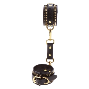 Studded Ankle Cuffs Set Black