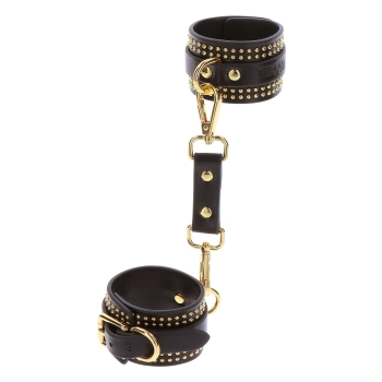 Studded Ankle Cuffs Set Black