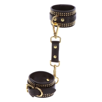 Studded Ankle Cuffs Set Black