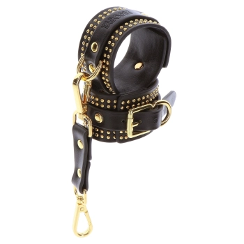 Studded Ankle Cuffs Set Black