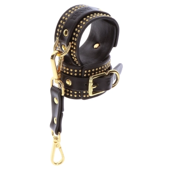 Studded Ankle Cuffs Set Black