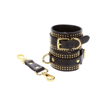 Studded Ankle Cuffs Set Black