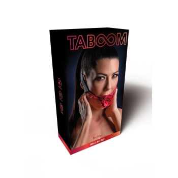 Knebel balonowy Wild Roses Taboom czarny silikonowy 65 cm