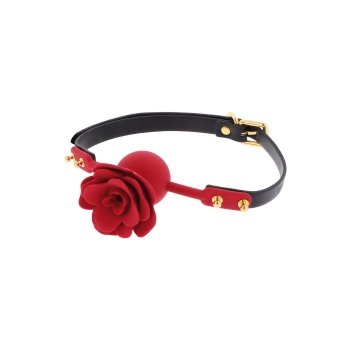 Knebel balonowy Wild Roses Taboom czarny silikonowy 65 cm