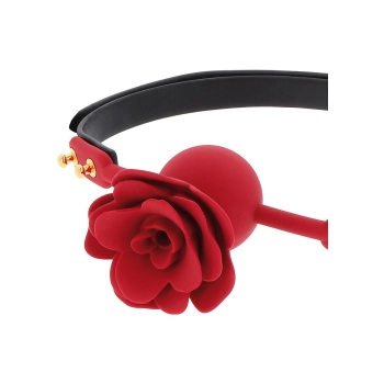 Knebel balonowy Wild Roses Taboom czarny silikonowy 65 cm