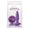 Korek analny silikonowy Glams Mini Rainbow Gem fioletowy 8.5 cm