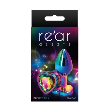 Korek analny serce NS Novelties multicolor S 7 cm
