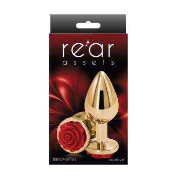 Plug analny aluminiowy Rose NS Novelties czerwony 8.9 cm