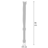 Skórzany flogger z supłami Hidden Desire 55 cm czarno czerwony