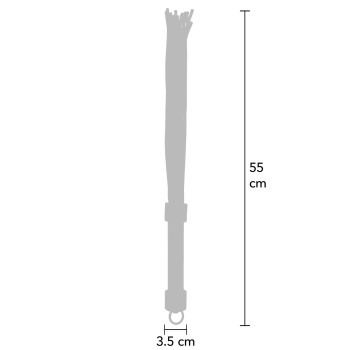 Skórzany flogger z supłami Hidden Desire 55 cm czarno czerwony