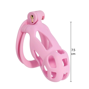Klatka na penisa Hidden Desire różowa 10 cm ABS