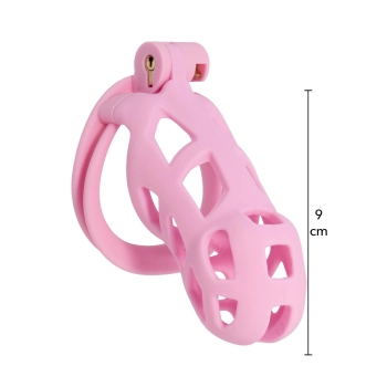Klatka na penisa Penis Prison Hidden Desire różowa 11 cm