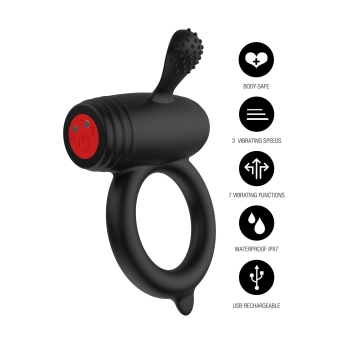 Pierścień wibrujący Excellence Power Pro Hidden Desire silikonowy 10 cm