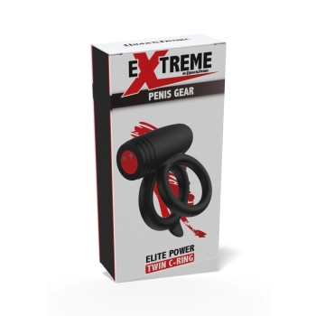 Podwójny pierścień wibrujący Elite Power Twin Hidden Desire 10 trybów
