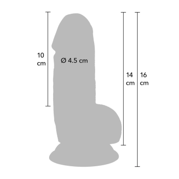 Dildo realistyczne Inferno Hidden Desire PVC 14 cm z przyssawką