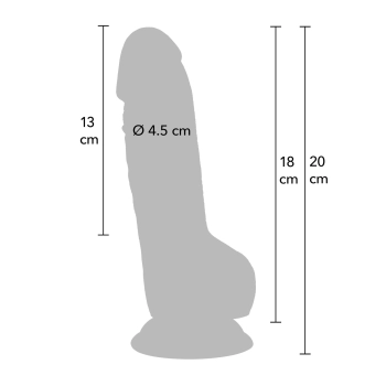 Dildo realistyczne PVC Inferno Hidden Desire 18 cm