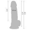 Dildo realistyczne PVC Hidden Desire z przyssawką 21 cm