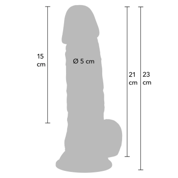 Dildo realistyczne PVC Hidden Desire z przyssawką 21 cm