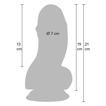 Dildo Fat Boys z przyssawką Hidden Desire PVC 19 cm