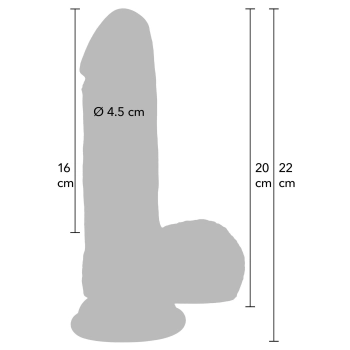 Dildo realistyczne z płynnego silikonu Hidden Desire 20 cm