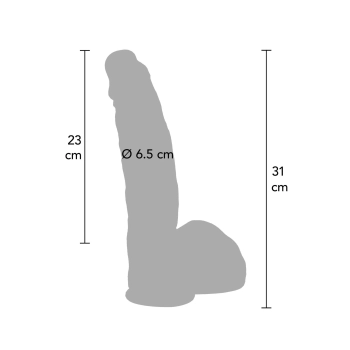Dildo ultrarealistyczne Inferno Hidden Desire silikonowe 31 cm z przyssawką