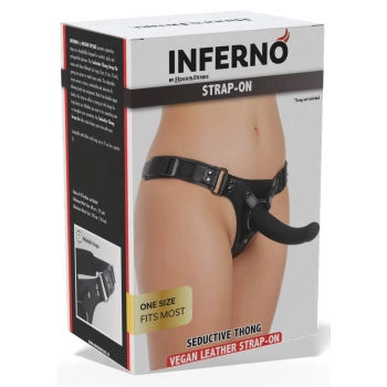 Uprząż strapon string z 3 pierścieniami Hidden Desire czarna
