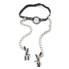 O-Ring Gag Nipple Clamps Black