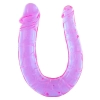Podwójne dildo Seven Creations fioletowe 34 cm