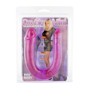 Podwójne dildo Seven Creations fioletowe 34 cm