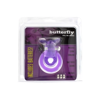Cock & Ball Ring Butterfly Purple