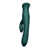 Wibrator króliczek Mose thrusting z podgrzewaniem zielony 25.8 cm