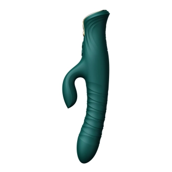 Wibrator króliczek Mose thrusting z podgrzewaniem zielony 25.8 cm