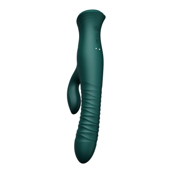 Wibrator króliczek Mose thrusting z podgrzewaniem zielony 25.8 cm
